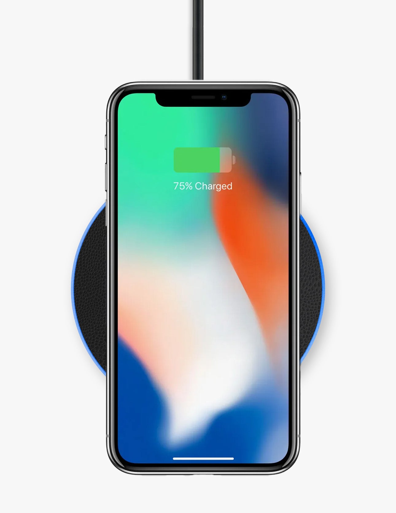 Wireless Oplader (QI Charger) I sort læder